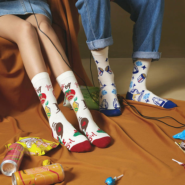 1 Pair Cartoon personality creativity Fun Crew Socks - SocksLtd