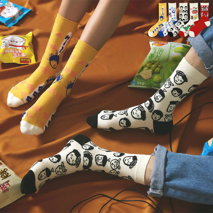 1 Pair Cartoon personality creativity Fun Crew Socks - SocksLtd