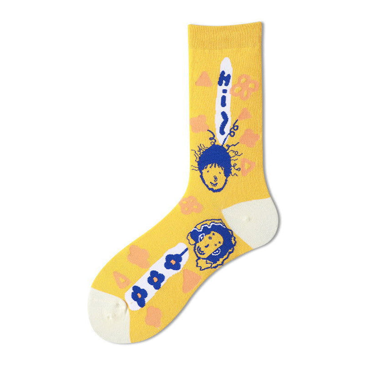 1 Pair Cartoon personality creativity Fun Crew Socks - SocksLtd