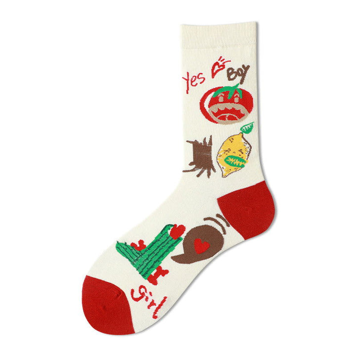 1 Pair Cartoon personality creativity Fun Crew Socks - SocksLtd