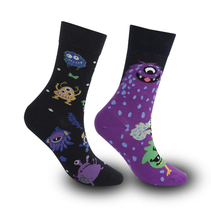 1 Pair Color blocking Halloween Casual Crew Socks - SocksLtd