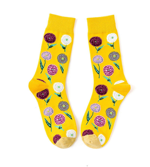 1 Pair Color blocking  Cartoon Crew Socks - SocksLtd