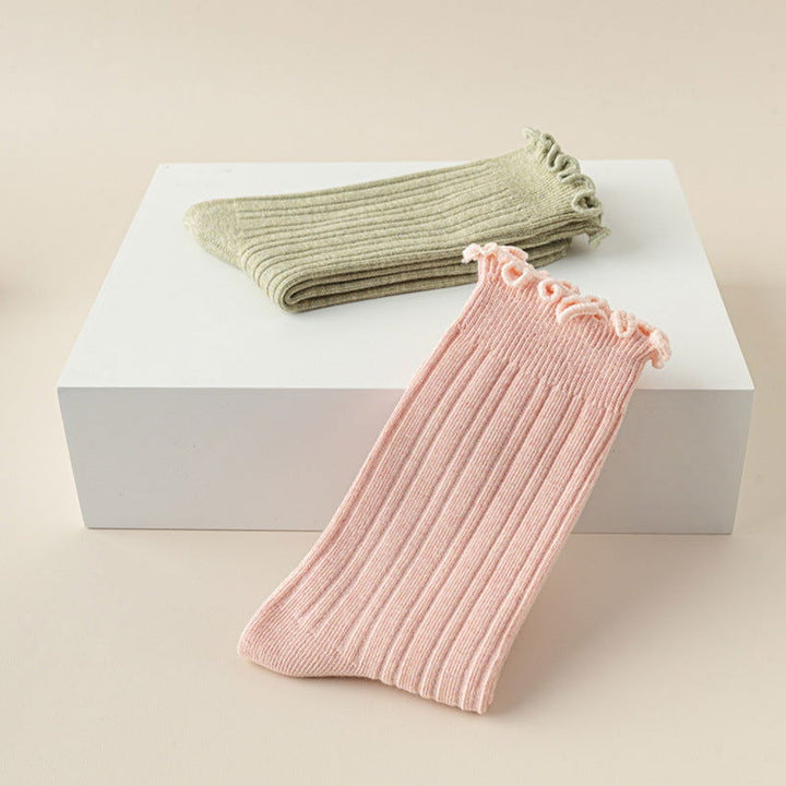 1 Pair Cute Japanese lace Casual Crew Socks - SocksLtd