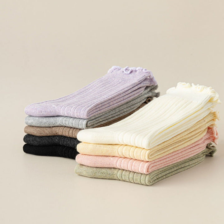 1 Pair Cute Japanese lace Casual Crew Socks - SocksLtd