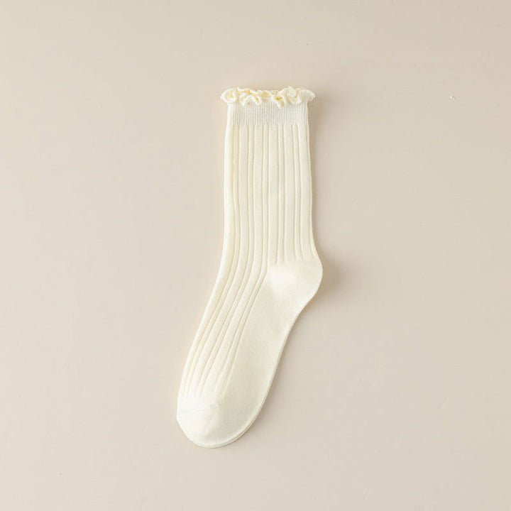 1 Pair Cute Japanese lace Casual Crew Socks - SocksLtd