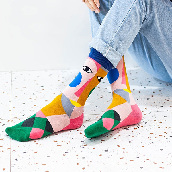1 Pair Cute  Novelty Funny Music Festival Crew Socks - SocksLtd