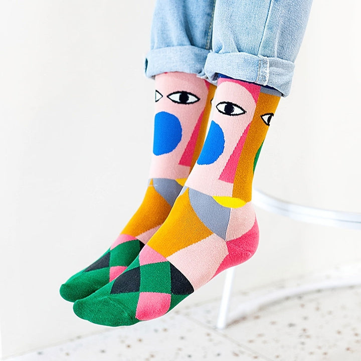 1 Pair Cute  Novelty Funny Music Festival Crew Socks - SocksLtd