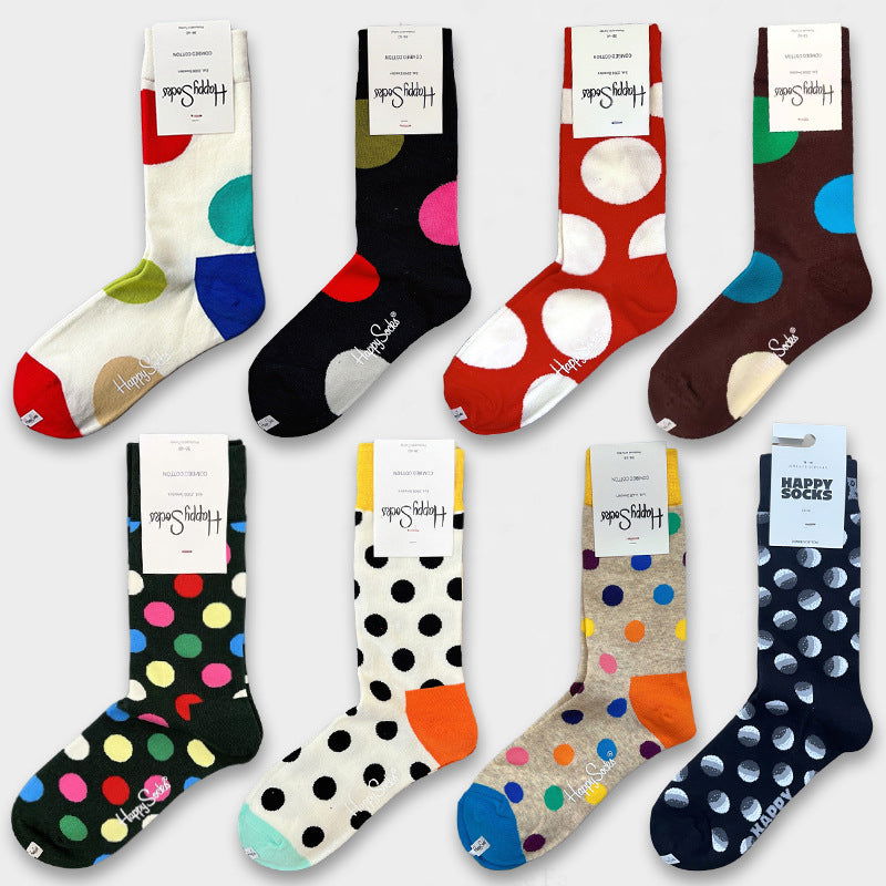 1 Pair Dopamine wave point Crew Socks - SocksLtd