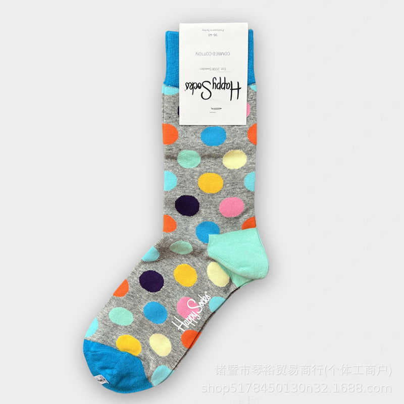 1 Pair Dopamine wave point Crew Socks - SocksLtd