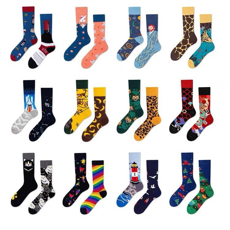 1 Pair Dynamic and trendy Crew Socks - SocksLtd