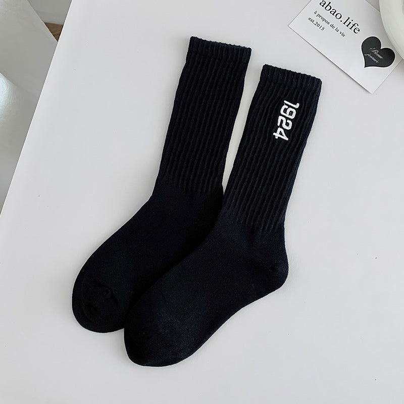 1 Pair Embroidery personality Casual Crew Socks - SocksLtd