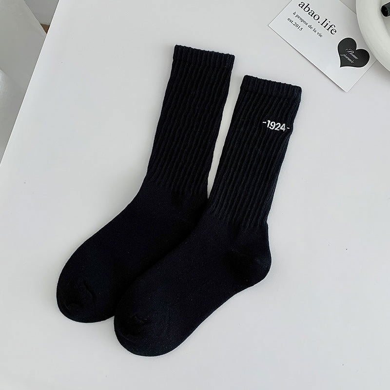 1 Pair Embroidery personality Casual Crew Socks - SocksLtd