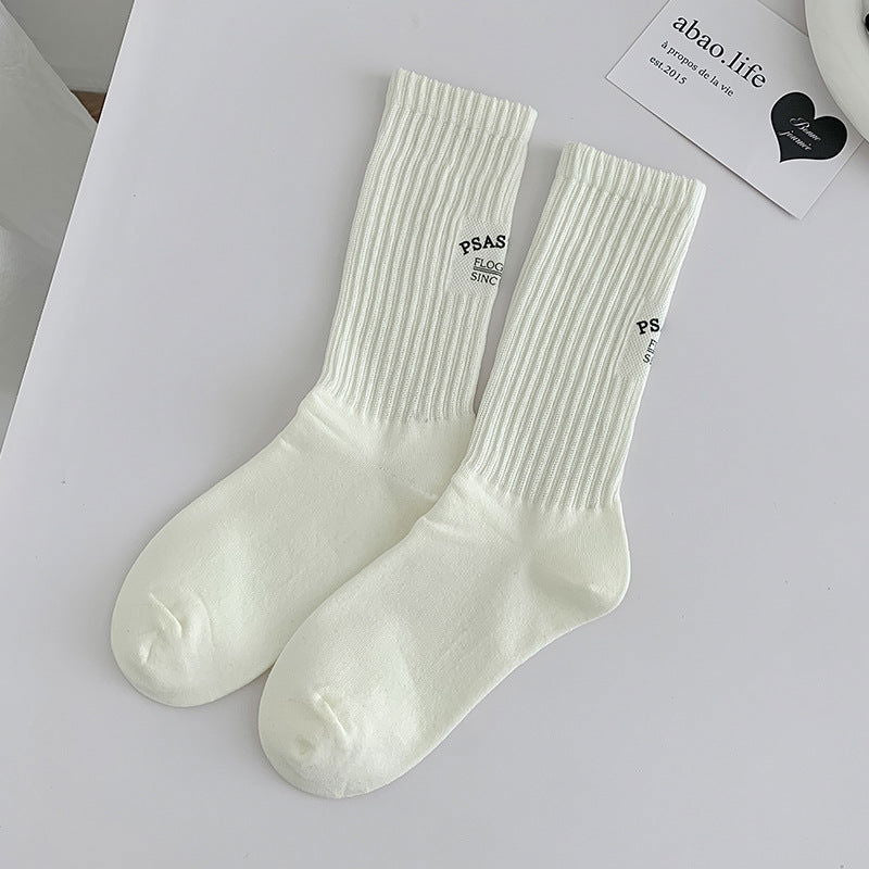 1 Pair Embroidery personality Casual Crew Socks - SocksLtd