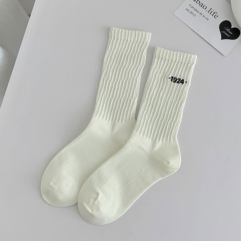 1 Pair Embroidery personality Casual Crew Socks - SocksLtd