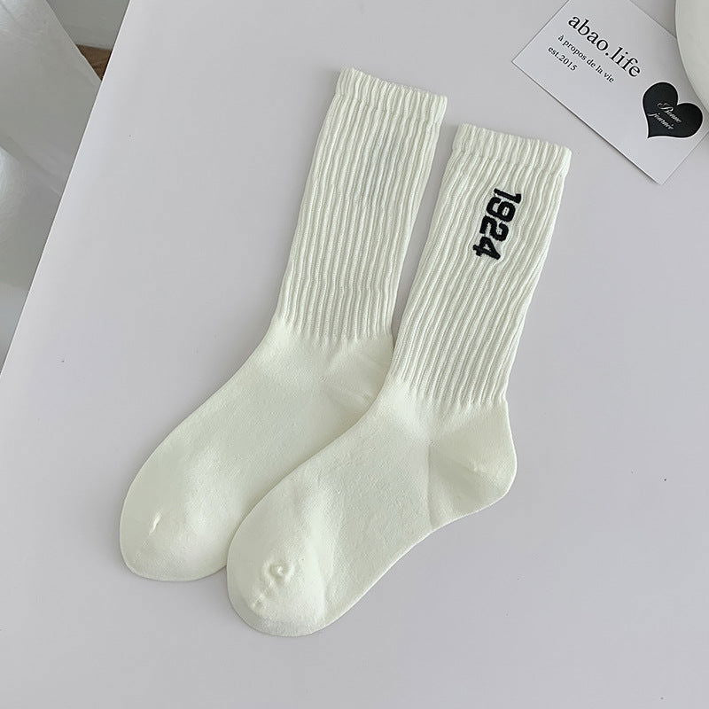 1 Pair Embroidery personality Casual Crew Socks - SocksLtd