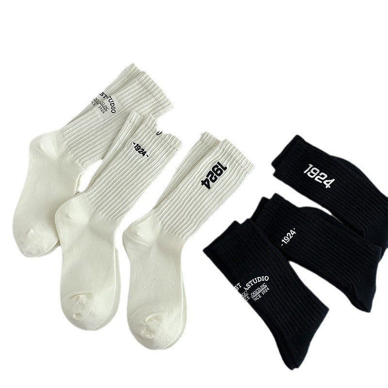 1 Pair Embroidery personality Casual Crew Socks - SocksLtd