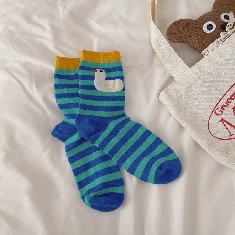 1 Pair Illustration cartoon doll Fun Socks - SocksLtd