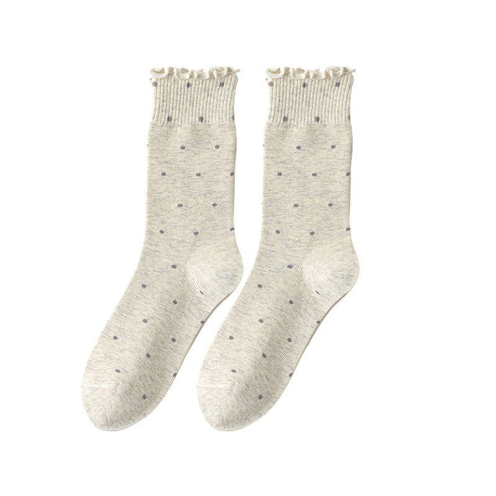 1 Pair Ins lace polka dots Casual Crew Socks - SocksLtd