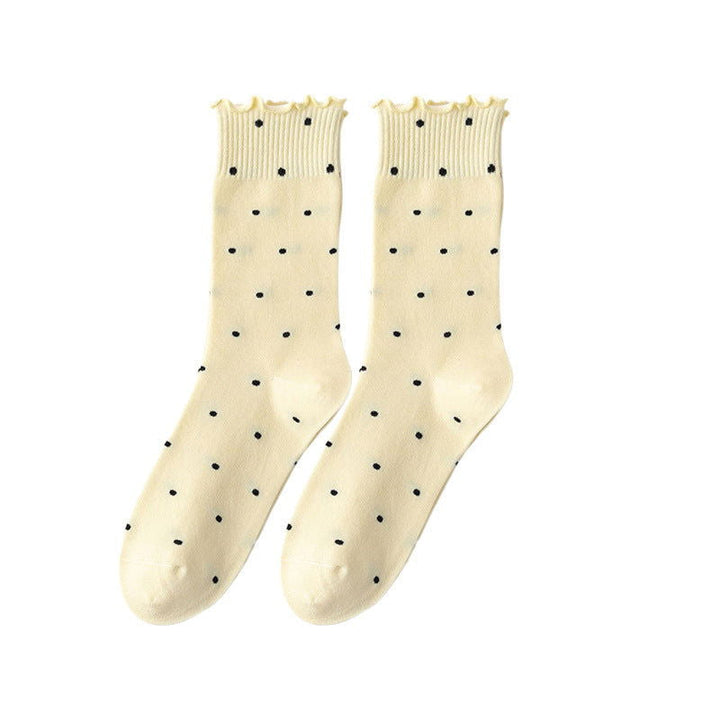 1 Pair Ins lace polka dots Casual Crew Socks - SocksLtd