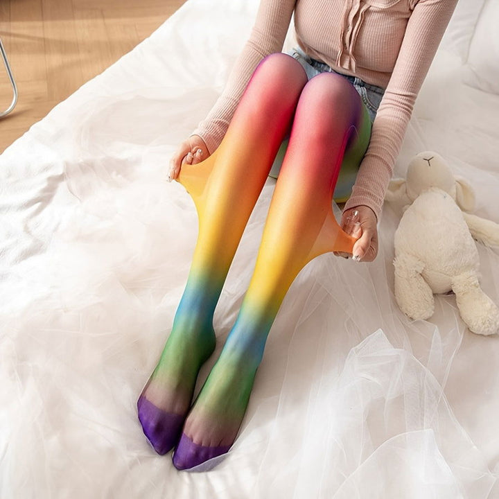 1 Pair Ombre Rainbow Slimming Pantyhose Stockings Socks - SocksLtd