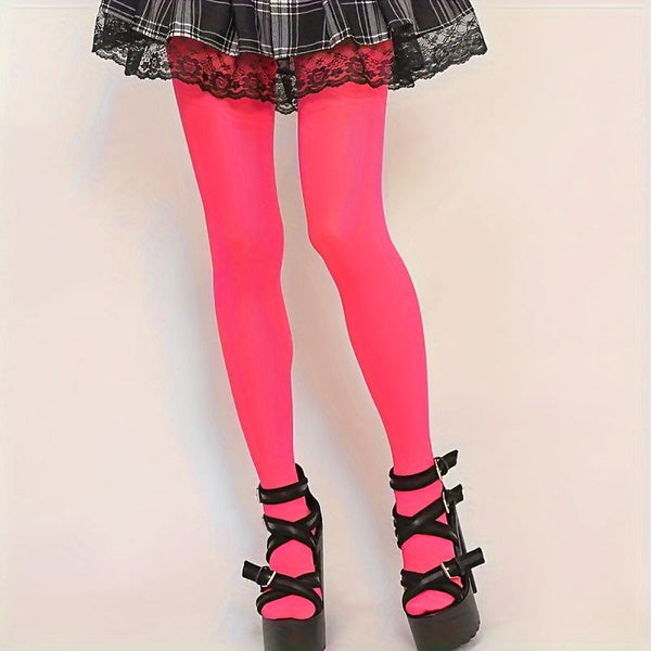 1 Pair Opaque High Waist Tights Stockings Socks - SocksLtd