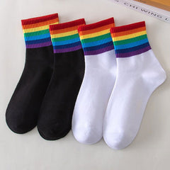 1 Pair Rainbow Casual Socks - SocksLtd