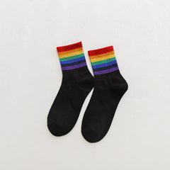 1 Pair Rainbow Casual Socks - SocksLtd