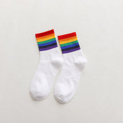 1 Pair Rainbow Casual Socks - SocksLtd