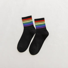 1 Pair Rainbow Casual Socks - SocksLtd