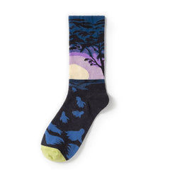 1 Pair Retro Art Crew Socks - SocksLtd