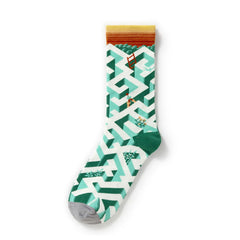 1 Pair Retro abstract  Crew Socks - SocksLtd