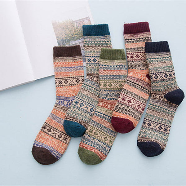 1 Pair Retro rabbit wool Thermal Crew Socks - SocksLtd