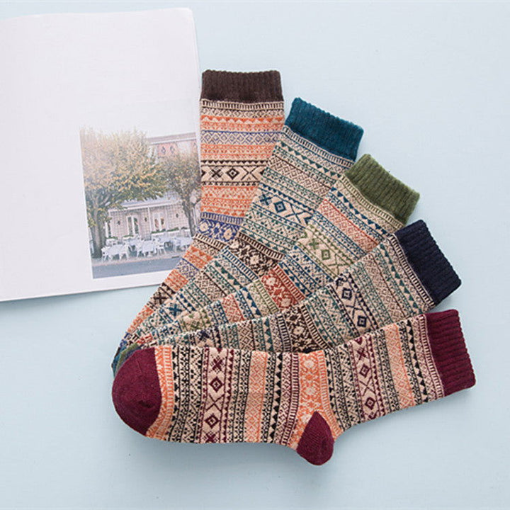 1 Pair Retro rabbit wool Thermal Crew Socks - SocksLtd