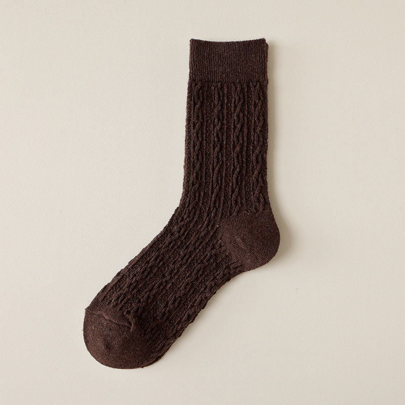 1 Pair Threaded wool Thermal Crew Socks - SocksLtd