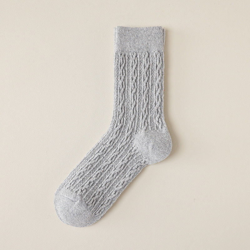 1 Pair Threaded wool Thermal Crew Socks - SocksLtd