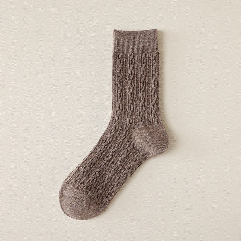 1 Pair Threaded wool Thermal Crew Socks - SocksLtd