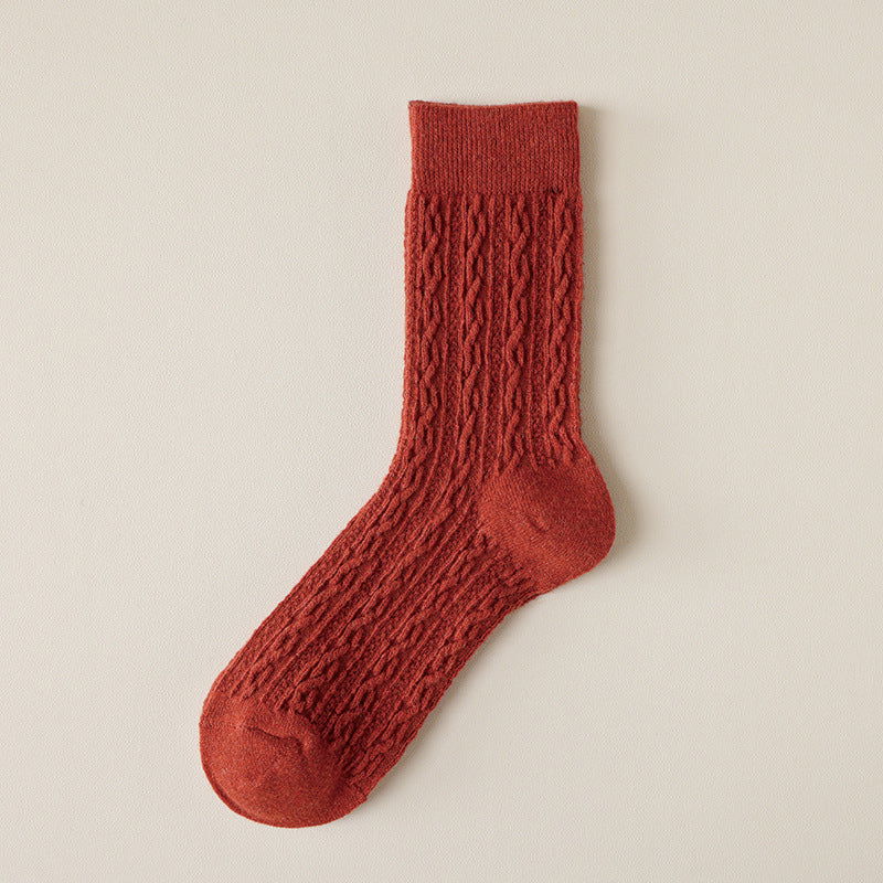 1 Pair Threaded wool Thermal Crew Socks - SocksLtd