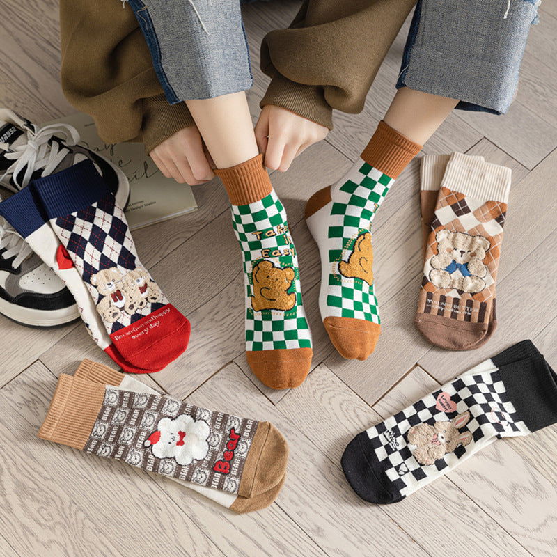 1 Pair Versatile Cartoon Casual Crew Socks - SocksLtd