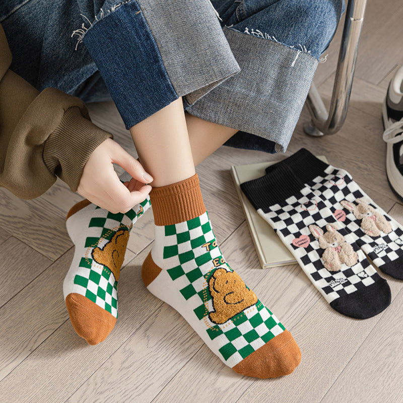 1 Pair Versatile Cartoon Casual Crew Socks - SocksLtd