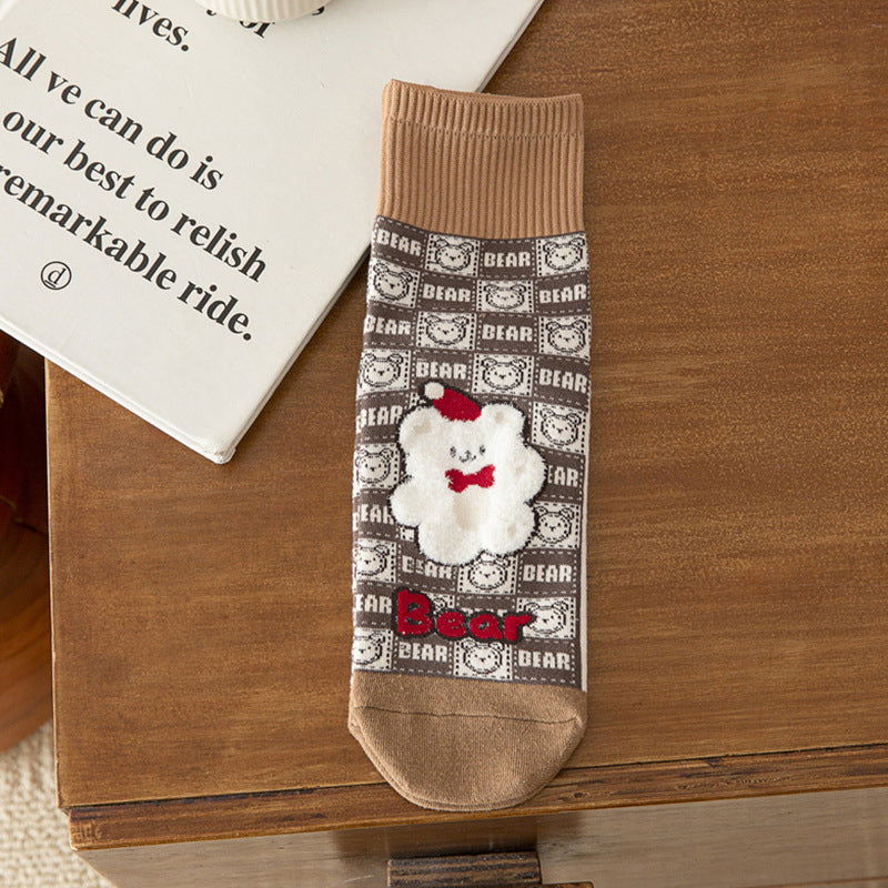 1 Pair Versatile Cartoon Casual Crew Socks - SocksLtd