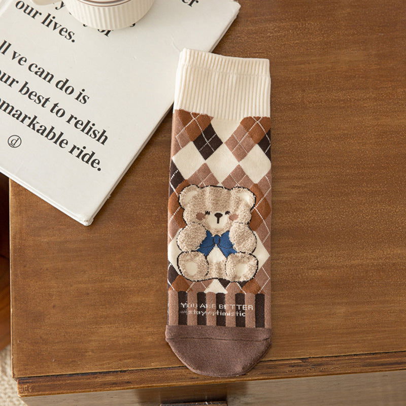 1 Pair Versatile Cartoon Casual Crew Socks - SocksLtd