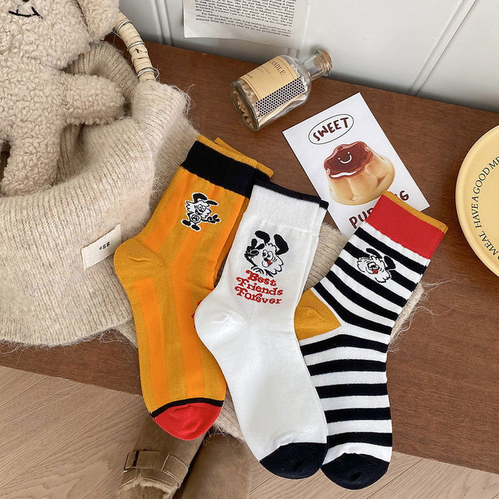 1 Pair Women Ins Cartoon Creative  Fun Crew Socks - SocksLtd