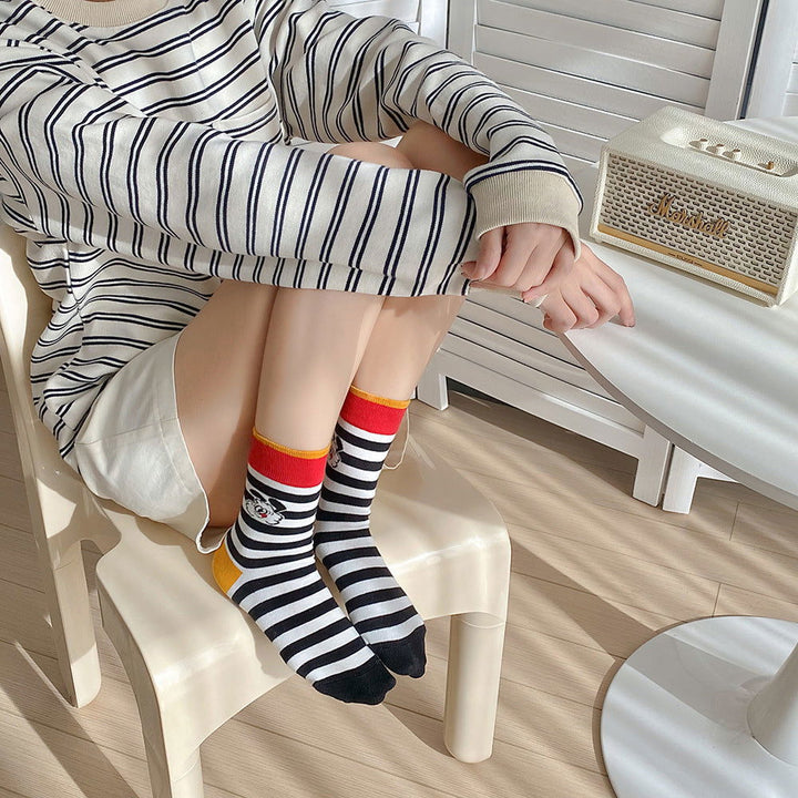 1 Pair Women Ins Cartoon Creative  Fun Crew Socks - SocksLtd