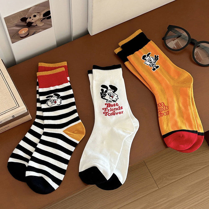 1 Pair Women Ins Cartoon Creative  Fun Crew Socks - SocksLtd