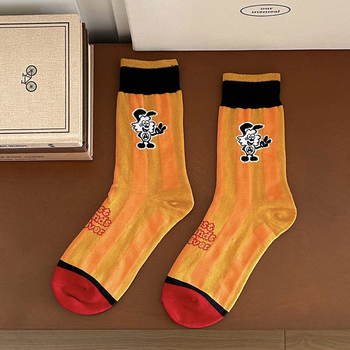 1 Pair Women Ins Cartoon Creative  Fun Crew Socks - SocksLtd