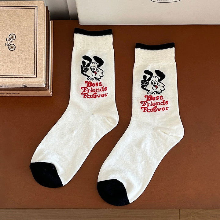 1 Pair Women Ins Cartoon Creative  Fun Crew Socks - SocksLtd