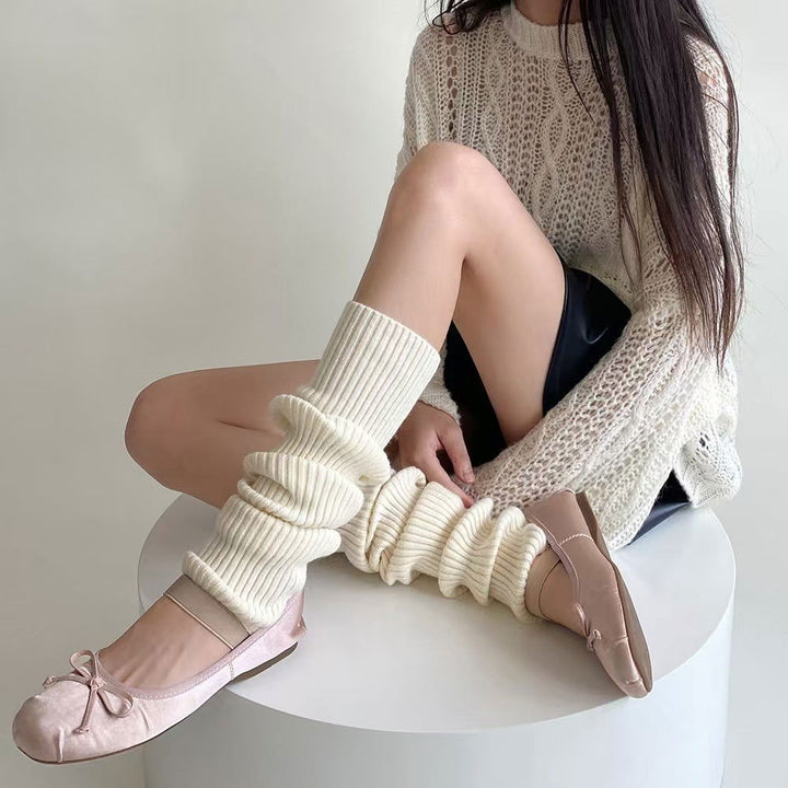 1 Pair Women Stretchy Knit Knee High Socks - SocksLtd