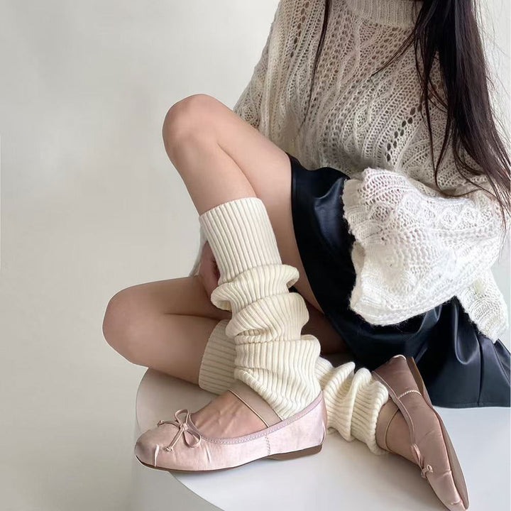 1 Pair Women Stretchy Knit Knee High Socks - SocksLtd