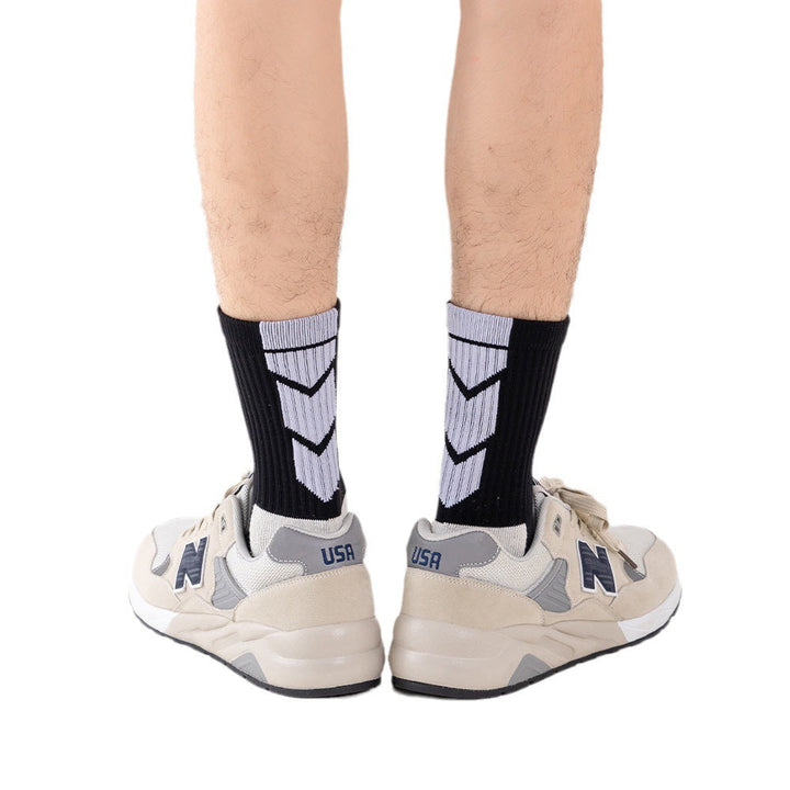 1 Pair  Men  Anti slip adhesive Athletic Crew Socks - SocksLtd