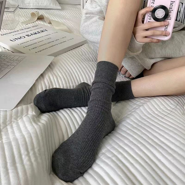 1 Pair  Women Multi colored Japanese versatile Crew Socks - SocksLtd